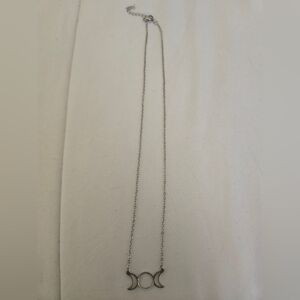 Silver Moon Phase Necklace
